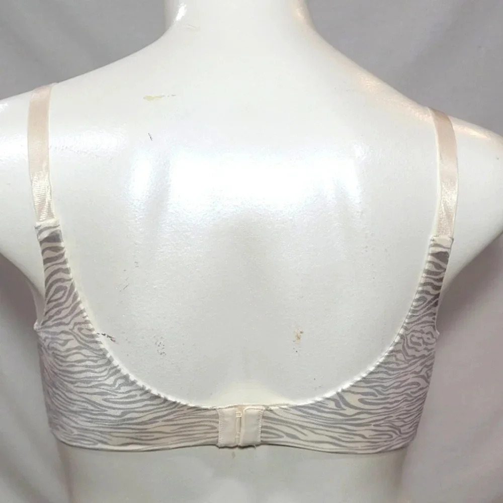 34DD Vanity Fair 75345 Beauty Back Full Coverage UW Bra Gray Zebra NWT - Picture 3 of 3